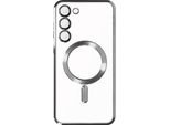 Cover Protettiva Magsafe Per Samsung S23 Protezione Fotocamera Trasparente / Argento