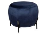 Sgabello "Calabaza"" In Velluto - D.44 Cm - Atmosphera CréAteur D'intéRieur"