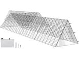 Tunnel Per Polli, 729 X 200 X 61,5 Cm - Conigliera Mobile Per Polli, Anatre E Conigli - Set Con Telaio Ad Angolo (Confezione Da 2)