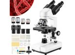 Microscopio Binoculare 10X/25X Microscopio Composto 4X/10X/40X/100X Microscopio Binoculare A Luce Riflessa Da Laboratorio Ingrandimento 40-2500, 100-240V Microscopio Da Laboratorio Microscopio Composto