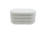 Rebecca Mobili Sgabello Rambeh 38X76X38 Tessuto Poliestere Mdf Bianco Moderno