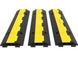 Canalina Parapetto - Set Di 3 - 2 Canali - 101 X 25 X 5 Cm - Ponte Per Cavi - Gomma Termoplastica Disponibile In Commercio