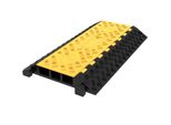 Set Di Protezione E Flessibilità Per Canaline - Canalina Parapetto Nera - Protezione Cavi A 3 Canali - Rampa In Fune Metallica - Fascette - Ponte In Gomma Per Cavi - Soluzione Visibile