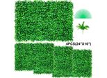 Parete Di Piante Artificiali 4 Pezzi - Schermo Di Privacy Artificiale Verde - Pannello Di Bosso Artificiale Pe - Schermo Di Privacy Di Piante Artificiali 60 X 40 Cm - Parete Di Piante Di Decorazione Murale 24 X 16 Pollici.