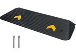 Rampa Per Soglia - Rampa Per Soglia In Gomma Piena - Portata 15 Tonnellate - Rampa Per Marciapiede Con Canale - 110X32X3,8 Cm - Rampa Per Sedie A Rotelle - Rampa Di Accesso - Rampa In Gomma - Ideale Per Terreni E Marciapiedi Irregolari