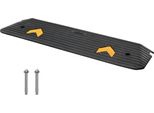 Rampa A Soglia In Gomma Piena - Rampa A Soglia Da 15 Tonnellate - Rampa A Cordolo Con Canale - 113X24,1X2,5 Cm - Rampa Per Sedie A Rotelle - Rampa Di Accesso - Rampa In Gomma - Terreno Irregolare - Cordoli.
