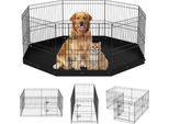 Box Per Cuccioli 8 Pezzi - Box Per Cani Con Tappetino In Tessuto Oxford 600D - Recinto Libero Per Animali Domestici Di Piccola E Media Taglia - Altezza 609,6 Cm
