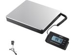 Bilancia A Piattaforma 150G-200Kg, Bilancia Per Pacchi Precisione 50G - Bilancia Digitale Per Kg/Lbs/Lbs:Oz, Bilancia Contapezzi 309X262X45Mm - Abs In Acciaio Inox Con Funzioni Di Tara - Alimentazione Ac/Dc - Bilancia Industriale - Bilancia Pesa Lettere - Bilancia