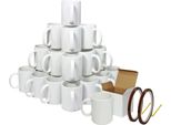 Tazza A Sublimazione I 325 Ml I 72 Scatole Regalo Bianche, Rivestite, Con Un Grande