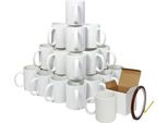 Tazza A Sublimazione I 325 Ml I 36 Scatole Regalo Bianche, Rivestite, Con Un Grande