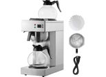 Kommerzielle Filterkaffeemaschine - Kaffeemaschine mit 2 Glaskaraffen - Hochleistungs-Kaffeemaschine für Gastronomie - Ideal für Cafés und Restaurants
