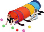 Tenda Tunnel Per Bambini 1540X1385X460Mm - Tunnel Pop-Up Per Bruchi Colorati - Regalo Pieghevole Per Bambini E Bambine - Tunnel Per Interni Ed Esterni - Multicolore