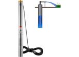 Tiefbrunnenpumpe Edelstahl Wasserpumpe 1500 W - 9,8 m³/h - Förderhöhe 108 m - leistungsstarke Brunnenpumpe für Brunnen und Garten