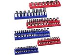 Set Di Organizzatori Magnetici Per Chiavi A Bussola Da 6 Pezzi - Misure Metriche E Sae - Conservazione Degli Utensili - Preciso E Resistente