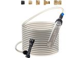 Aquarium Hoover - Pulitore Per Ghiaia 7,6 M Tubo In Pvc - Pulitore A Sifone Per Acquari - 3 Adattatori In Ottone - Per La Pulizia Di Ghiaia E Sabbia In Acquario
