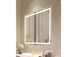 LED Badezimmerspiegel Kosmetikspiegel mit 3 Farben, Wandmontage, 70x100cm - Beleuchteter Spiegel für Bad und Kosmetik