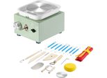 Mini Tornio - Macchina Elettrica Per Ceramica 320 Giri/Min - Modello Verde Per Principianti E Artisti - Dimensioni Compatte