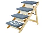 Scala In Legno Per Animali Domestici - 4 Gradini - 785X470X650 Mm - Scala Per Cani E Gatti - Scala Per Animali Domestici - Stabile E Antiscivolo