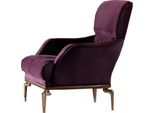 Poltrona 1 Posto Tessile Design Moderno Imbottitura Lusso Relax Soggiorno