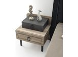 Comodino In Legno Con Cassetto Nero Design Elegante Camera Dei Bambini Moderna