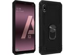Avizar, Custodia Ibrida Per Cellulare Con Supporto Per Anello Per Samsung Galaxy A10, Nero