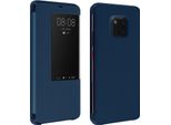 Avizar, Flip Cover Con Finestra Smart View Per Huawei Mate 20 Pro, Blu Scuro