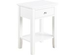 Comodino Linnea 1 Cassetto 1 Ripiano Bianco.