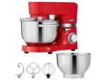 Robot Da Cucina Arebos 1500W, Robot Da Cucina, Impastatrice Con 2X Ciotole In Acciaio Inox Da 4,5 E 5,5L, Bassa Rumorosità, 6 Velocità, Rosso