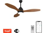 Immax Neo Lite Fresco Smart Plafoniera Con Ventilatore 18W Tuya Wi-Fi Marrone-Nero