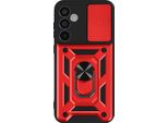 Mayaxess, Custodia Protettiva Per Samsung Galaxy A55, Cover Fotocamera Con Supporto Ad Anello, Rosso