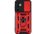 Mayaxess, Custodia Protettiva Per Samsung Galaxy A25 5G Anello Porta Fotocamera, Rosso