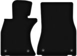 Wielganizator Tappetini Anteriori In Velluto Per Lexus Ls Iv (2006-2017, Berlina) Neri, Set 2 Pz, Con Fissaggi