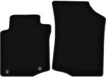 Wielganizator Tappetini Anteriori In Velluto Per Peugeot 107 (2005-2014, Hatchback) Neri, Set 2 Pz, Con Fissaggi