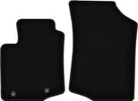 Wielganizator Tappetini Anteriori In Velluto Per Peugeot 108 (2014-, Hatchback) Neri, Set 2 Pz, Con Fissaggi