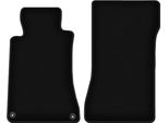 Wielganizator Tappetini Anteriori In Velluto Per Mercedes C W203 (2000-2008, Berlina, Station Wagon) Neri, Set 2 Pz, Con Fissaggi