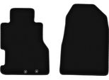 Wielganizator Tappetini Anteriori In Velluto Per Honda Civic Vii (2001-2005, Hatchback 3 Porte, Coupé) Neri, Set 2 Pz, Con Fissaggi