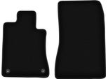 Wielganizator Tappetini Anteriori In Velluto Per Bmw 3 E30 (1982-1994, Berlina, Station Wagon) Neri, Set 2 Pz, Con Fissaggi
