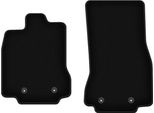 Wielganizator Tappetini Anteriori In Velluto Per Jaguar Xf I 2WD X250 (2007-2015, Berlina, Station Wagon) Neri, Set 2 Pz, Con Fissaggi