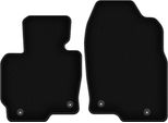 Wielganizator Tappetini Anteriori In Velluto Per Mazda CX-5 I (2012-2017, Suv) Neri, Set 2 Pz, Con Fissaggi