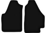 Wielganizator Tappetini Anteriori In Velluto Per Fiat Idea (2003-2010, Minivan) Neri, Set 2 Pz, Con Fissaggi