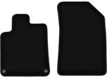 Wielganizator Tappetini Anteriori In Velluto Per Peugeot 407 (2004-2011, Coupé, Berlina, Kombi, Sw) Neri, Set 2 Pz, Con Fissaggi