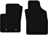Wielganizator Tappetini Anteriori In Velluto Per Fiat 500 (2007-2013, Cabrio, Hatchback) Neri, Set 2 Pz, Con Fissaggi