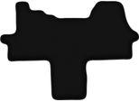 Wielganizator Tappetini Anteriori In Velluto Per Fiat Ducato Iii (2006-2014, Furgone) Neri, Set 2 Pz, Con Fissaggi