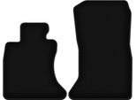 Wielganizator Tappetini Anteriori In Velluto Per Bmw 5 F10 Fl Xdrive (2013-2017, Berlina) Neri, Set 2 Pz, Con Fissaggi