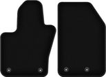 Wielganizator Tappetini Anteriori In Velluto Per Fiat 500X Ii (2018-, Crossover) Neri, Set 2 Pz, Con Fissaggi