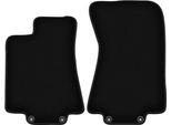 Wielganizator Tappetini Anteriori In Velluto Per Jaguar Xj Vii (2002-2009, Berlina) Neri, Set 2 Pz, Con Fissaggi