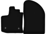Wielganizator Tappetini Anteriori In Velluto Per Dacia Lodgy (2012-, 7 Persone) Neri, Set 2 Pz, Con Fissaggi