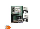 Vicco Schminktisch Lara Schwarz Hochglanz 120 Cm Mit Led-Spiegel Und Hocker