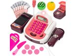 Cassa Interattiva Per Bambini Con Effetti Sonori - Giocattolo Con Microfono, Scanner, Frutta E Terminale Di Pagamento