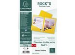 Exacompta 415009E Exacompta Aktenmappe Rock's, Din A4, Karton, Zitronengelb